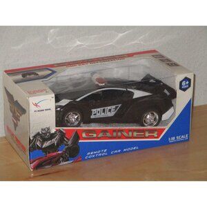 Gainer One Key Deformation Remote Control Car Model Scale 1:18 Police Black New